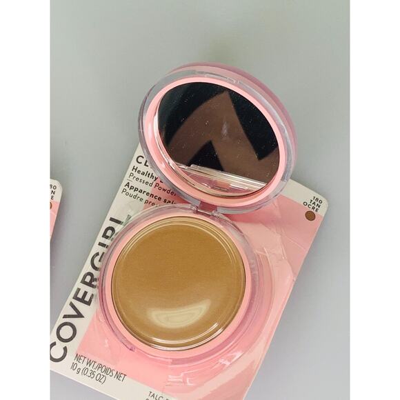 3x CoverGirl Clean Fresh Healthy Look Pressed Powder, 180 Tan, Compact w/ Mirror - Picture 2 of 3
